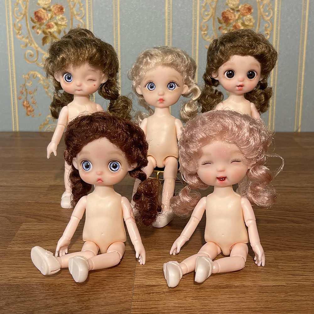 17cm Doll Multi Color Hair Cute Doll 1/8 BJD Doll Joint Movable Dolls Kids Girls Toy Gift