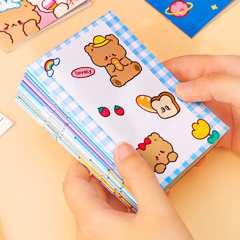 Mini Bloc de notas Kawaii para niños, cuaderno de notas con temática de ejercicio, regalos, suministros escolares, 10 piezas