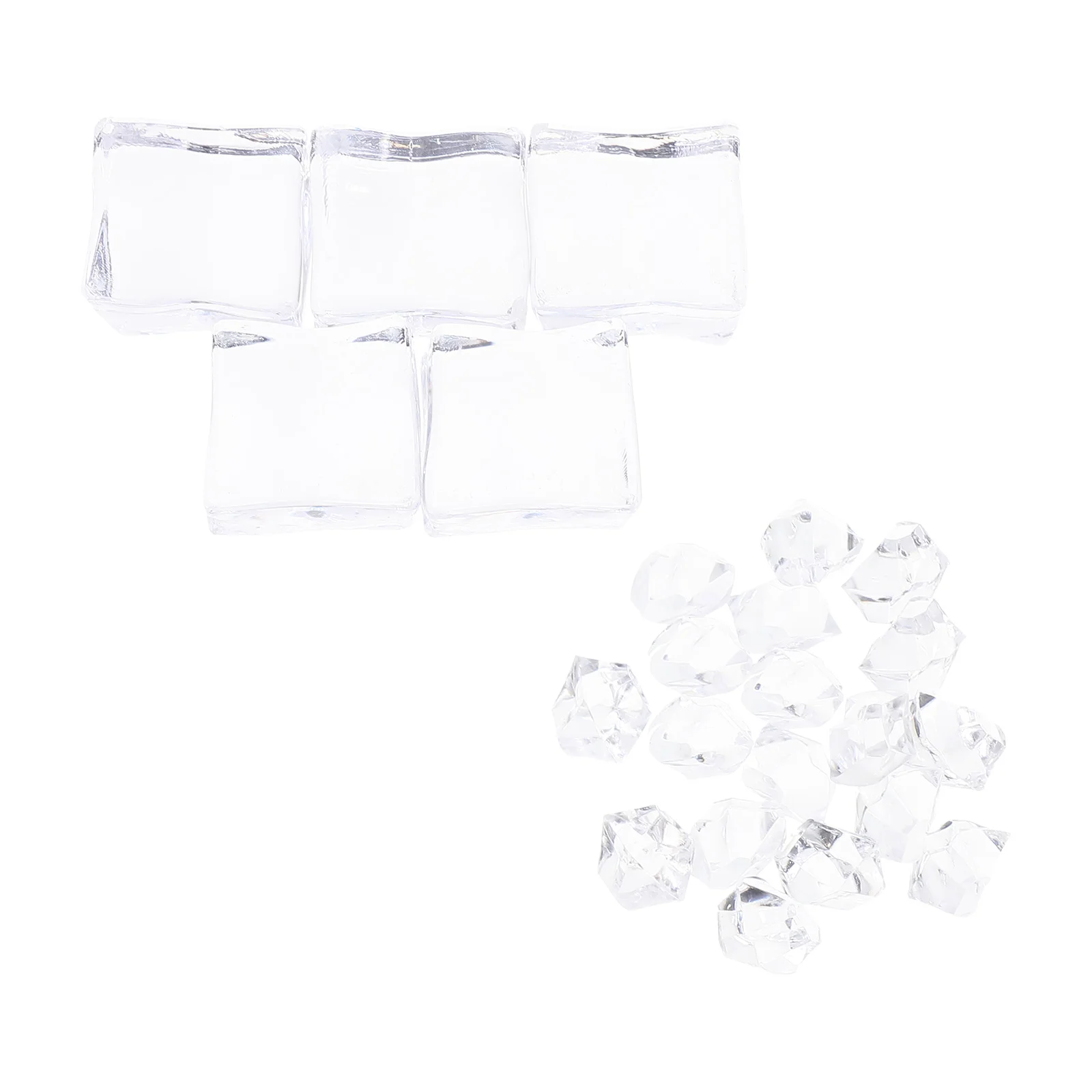 

1 Set Fake Ice Cubes Acrylic Ice Crushed Rocks Combination Fake Ice Cube Photo Props Acrylic Ice Cubes