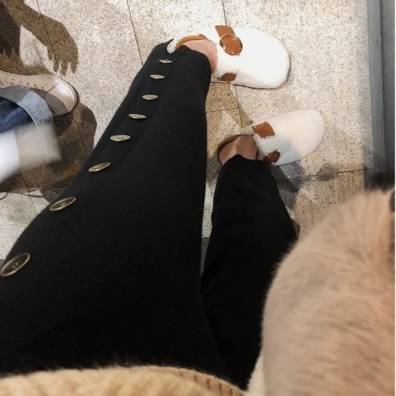 Pantaloni Donna Primavera Nuovo Design All-match Pantaloni dritti semplici Studenti Stile coreano Adolescenti Harajuku Vintage Streetwear Chic