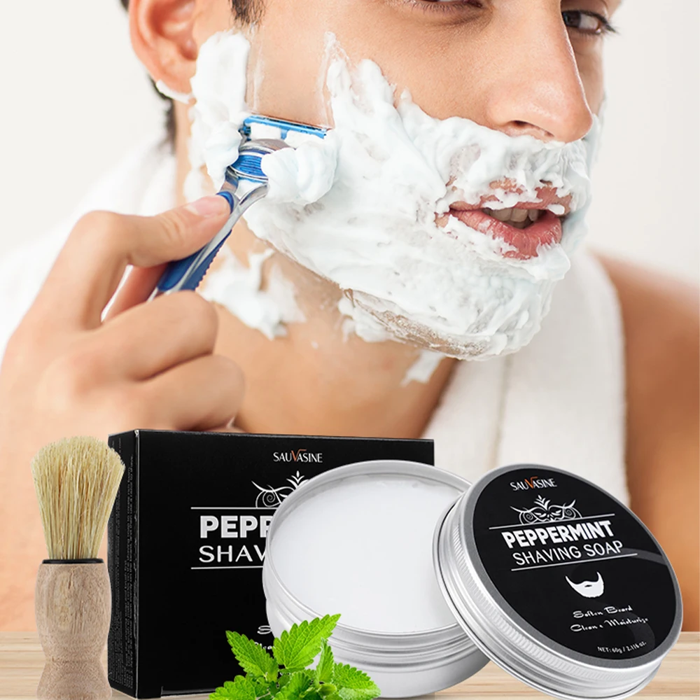 Soften Beard Gentle Effective Premium Shaving Soap Mint Top Rated In Demand Shaving Cream Refreshing Luxurious Smooth