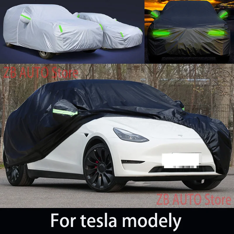 

For tesla modely Outdoor Protection Full Car Covers Snow Cover Sunshade Waterproof Dustproof Exterior Car accessories