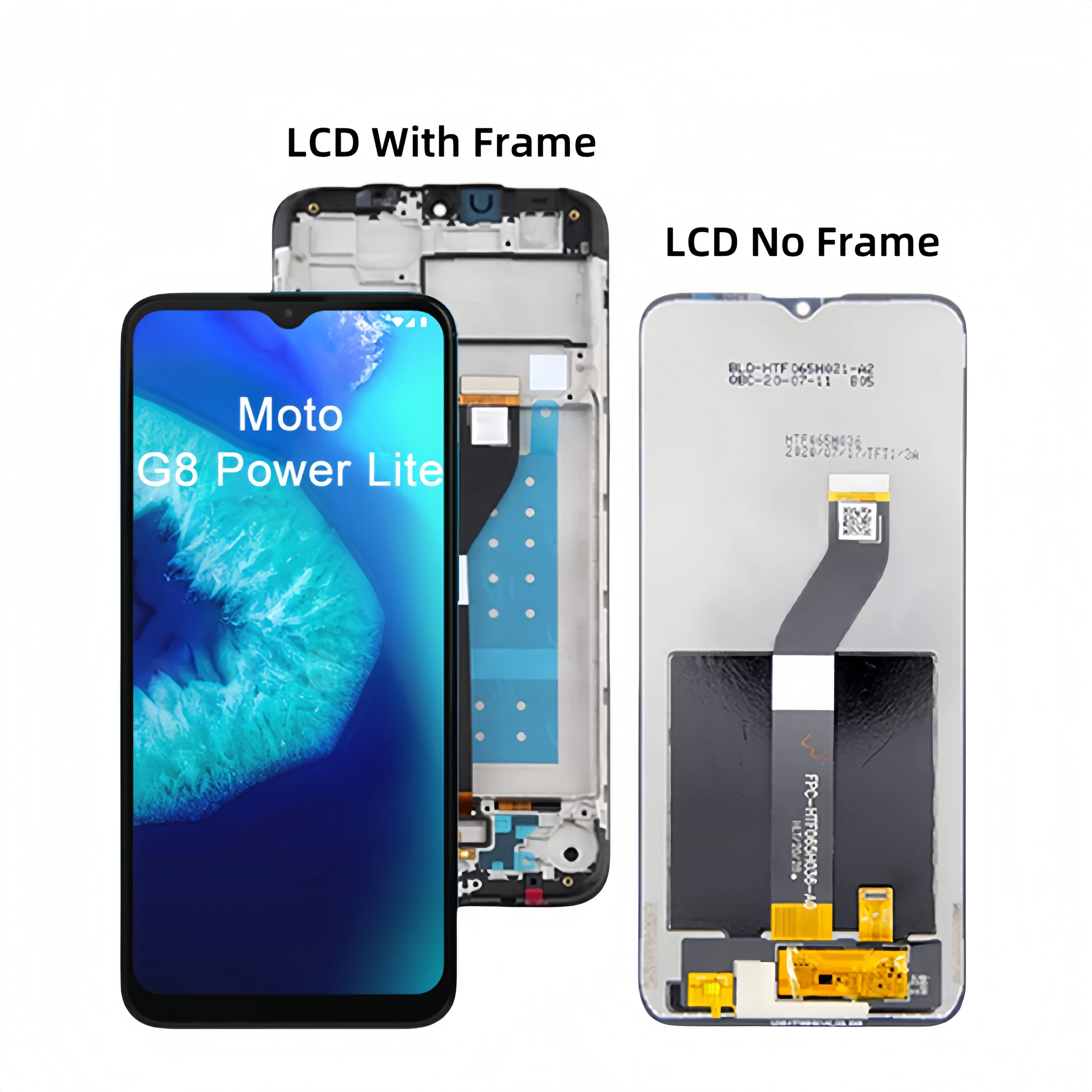 LCD Display Touch Screen Digitizer Assembly Replacement, Fit for Motorola Moto G8 Power Lite XT2055-2