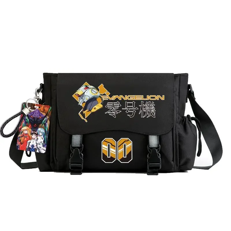 Neon Genesis Evangelion New Cute Cartoon uomini e donne borsa a tracolla Messenger da viaggio per il tempo libero borsa per studenti alla moda leggera regalo