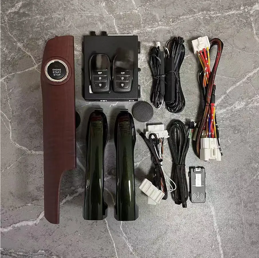 Car Engine Button Start Button for yota Prado 2010-2018 Stop Remote Key Start Stop Keyless Entry With Panel and Sensor Handle