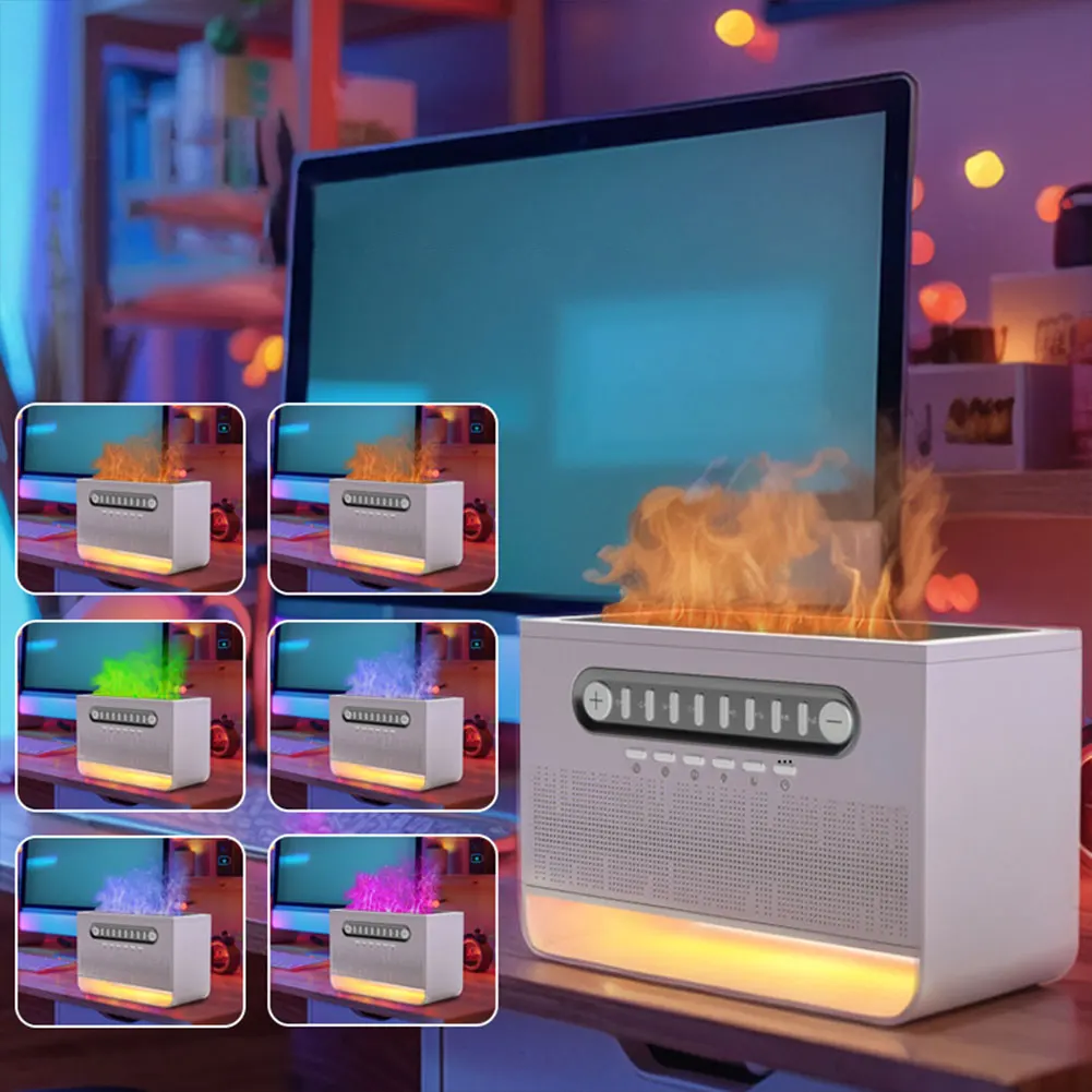 آلة صوت الضوضاء البيضاء موزع الزيوت العطرية مع مكبر صوت BT وموزع رائحة الضوء الليلي للبالغين أثناء النوم والتأمل