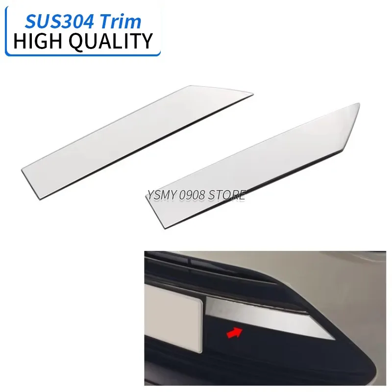 2 PCS Car Exterior Accessories for Toyota Aqua Nhp10 2017 Rear License Plate Frame Trim Metal Stickers Styling