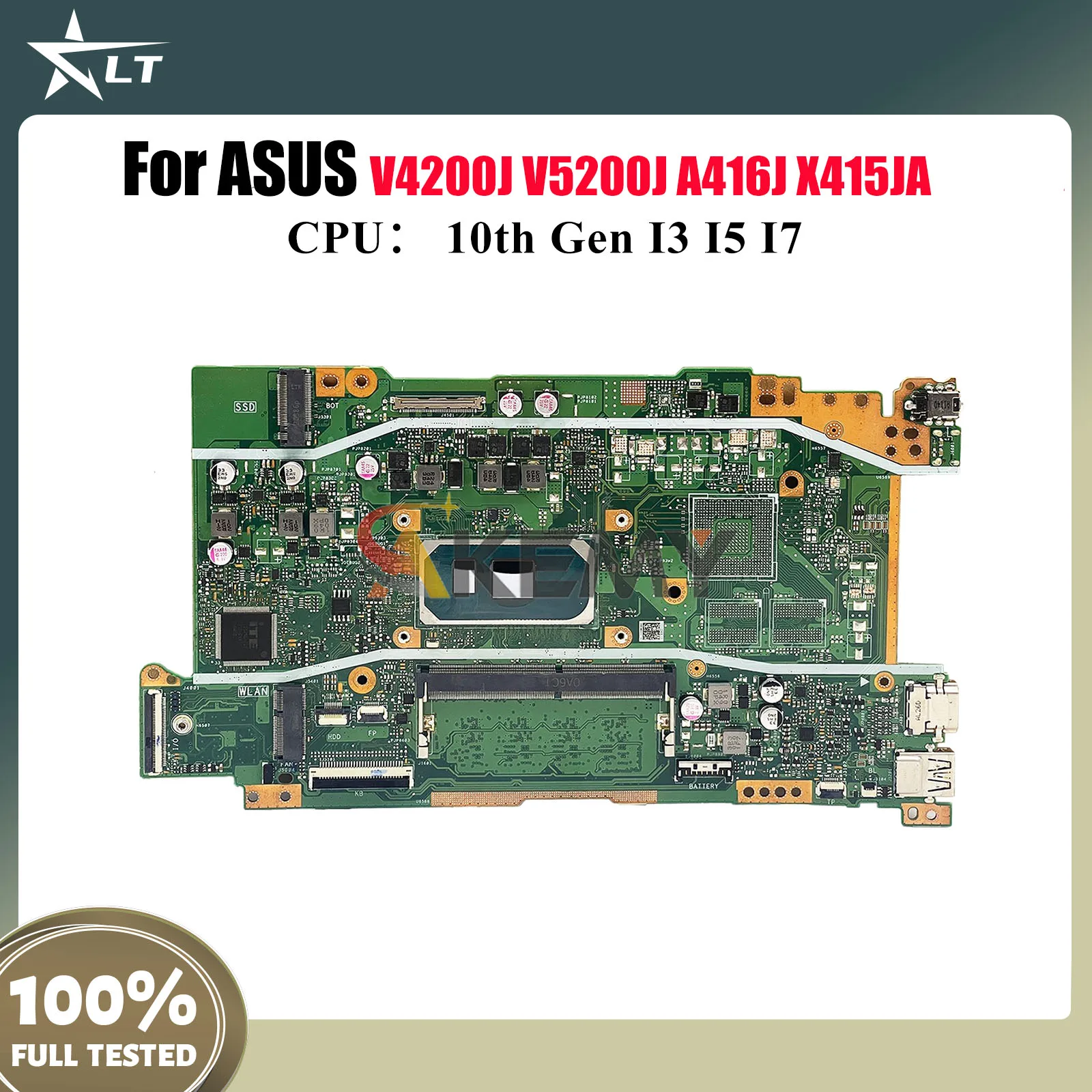

X415JA Laptop Motherboard For ASUS VivoBook V5200J A416J X415JAB X415JA X415JP X415J V4200J X415JF Mainboard With I3 I5 I7 CPU