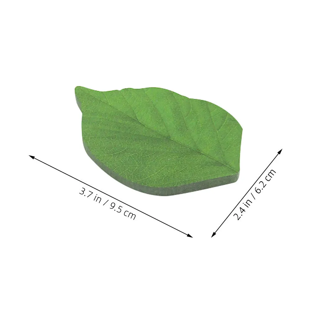 Blocco note a foglia verde Design realistico delle piante di lunga durata per la scrivania estetica della decorazione della scuola dell'home office