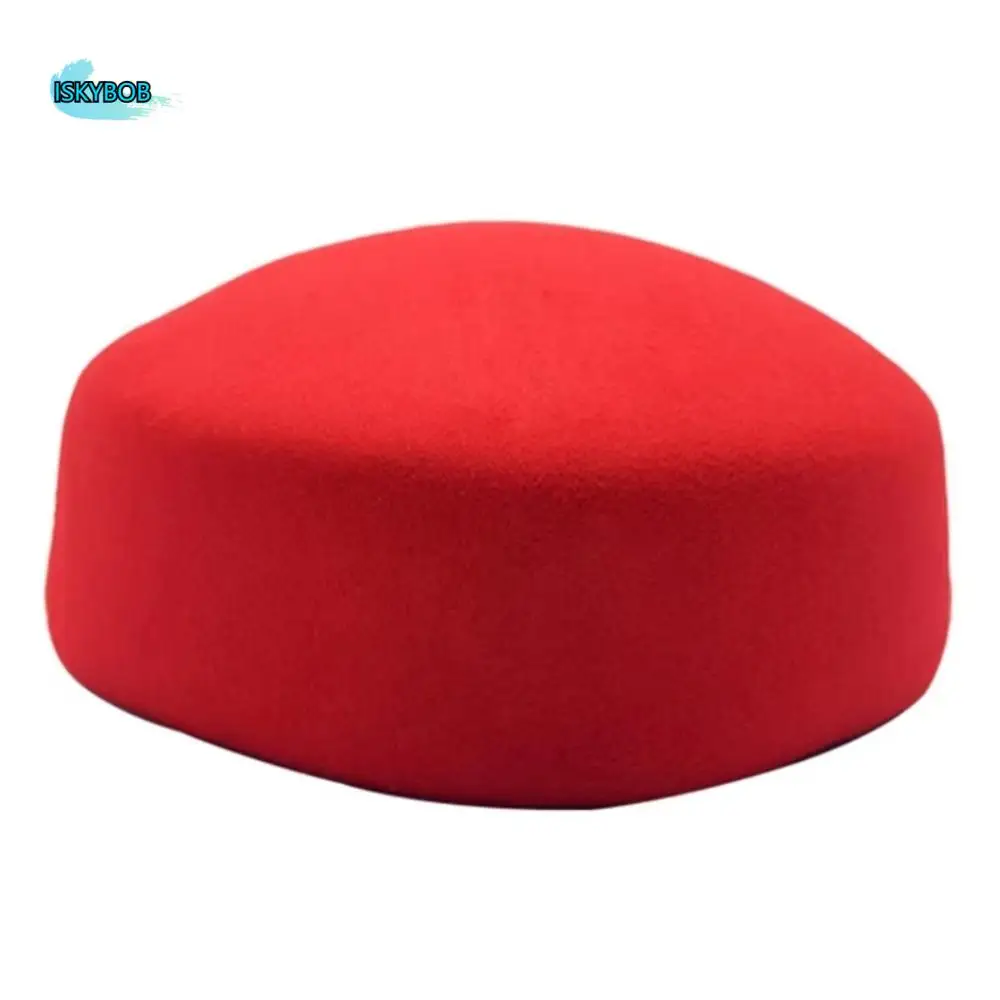 

Formal Beret Airline Stewardess Hat Pillbox Hat Black Red Air Hostesses Caps With Badge Felt Marching Band Hat Themed Party