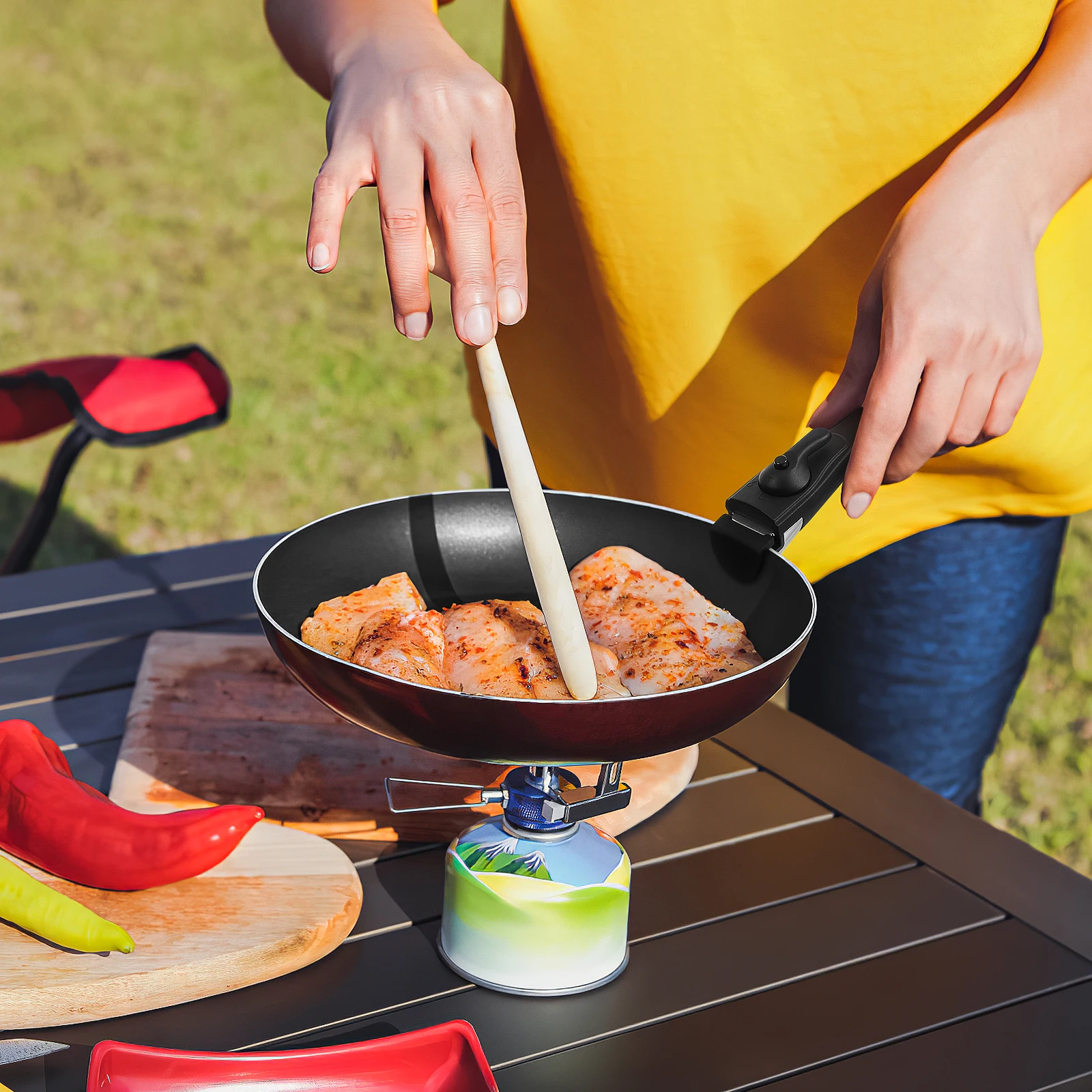 

1Pc Heat Resistant Silicone Fry Pan Handle Cooking Utensil Accessory Detachable Pot Grip Handle