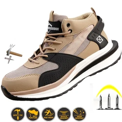 Work Boots Safety Steel Toe Shoes Men Boots Puncture-Proof Indestructible Shoes Security Boots Protective  Zapatos De Hombre