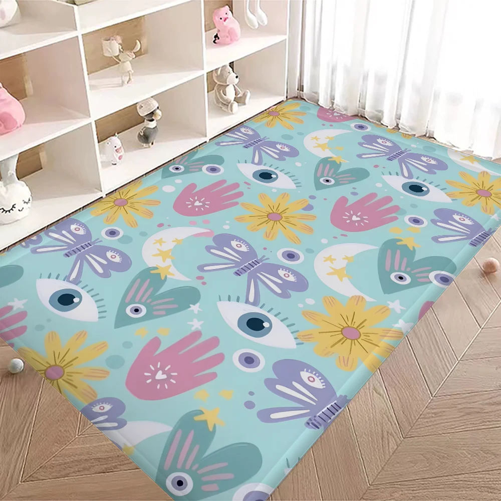 Marine Pattern Sea Turtle Bathroom Mat Retro Multiple Choice Living Room Kitchen Rug Non-Slip Bedside Mats