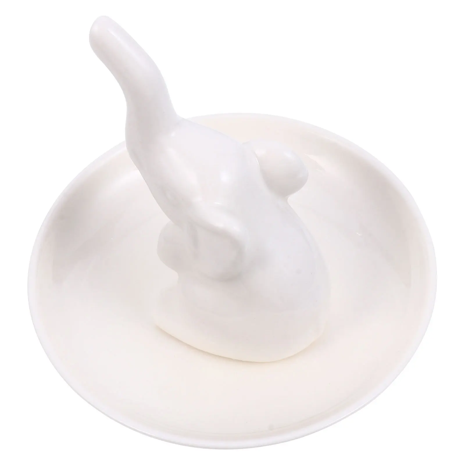 

Jewelry Jewellery Tray Dish Holder Earring Plate Storage White Elephant