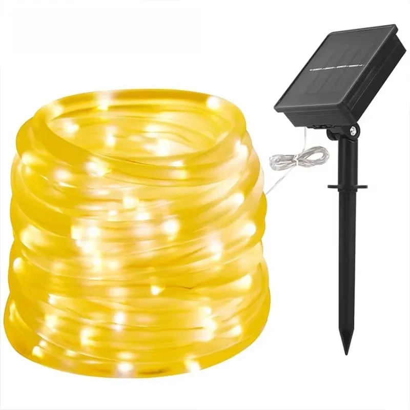 Outdoor Solar Rope Led Light Waterproof Garden Christmas Decoration 32m/22m/12m/7m Xmas Tube String Light Fairy Strip