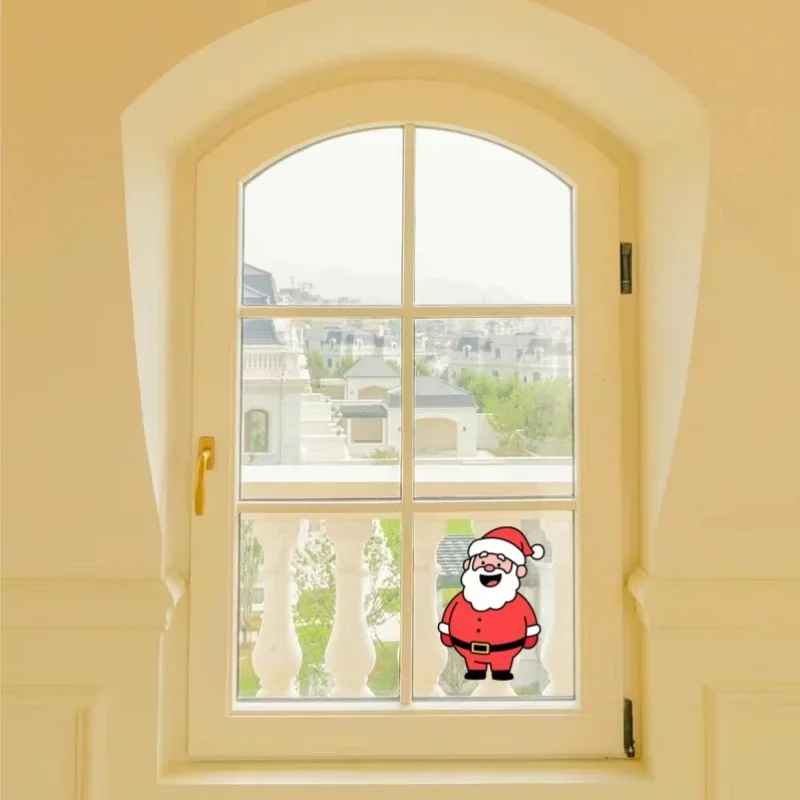 휴일 집 및 선물 개인화를 위한 매력적인 클래식 산타 스티커 1개, 텀블러, 여행 가방에 적합