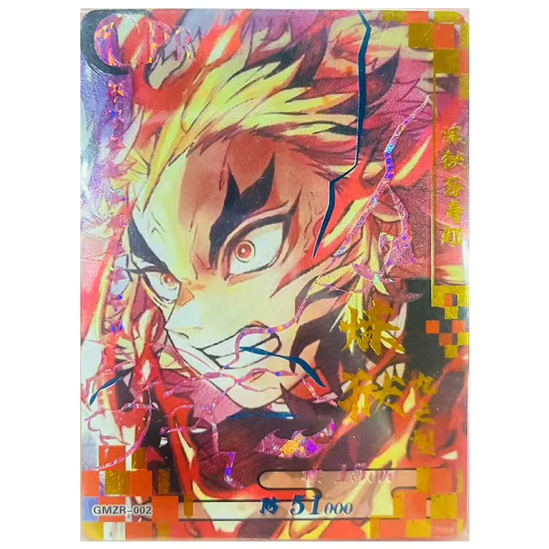أنيمي شيطان القاتل نادر LR UR CPR CSP LPR KZR SP بطاقات قابلة للجمع ميتسوري Nezuko Kyoujurou Giyuu لعب للأولاد هدية عيد ميلاد #2