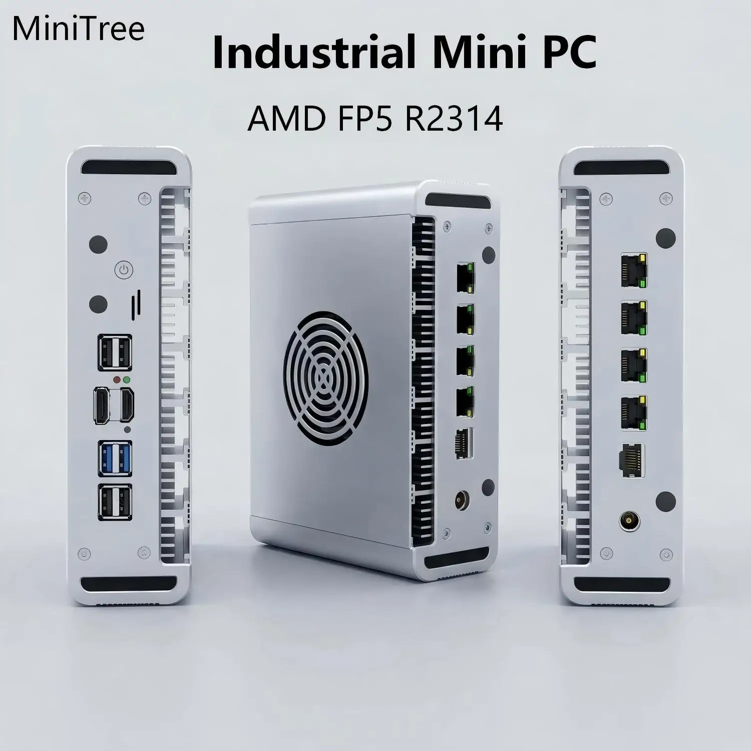 

Промышленный мини-компьютер AMD FP5 R2314 с 4xIntel i226 2.5G LAN, для бизнеса, дома, офиса, промышленности, настольный сетевой сервер, HD DP, 4G/5G
