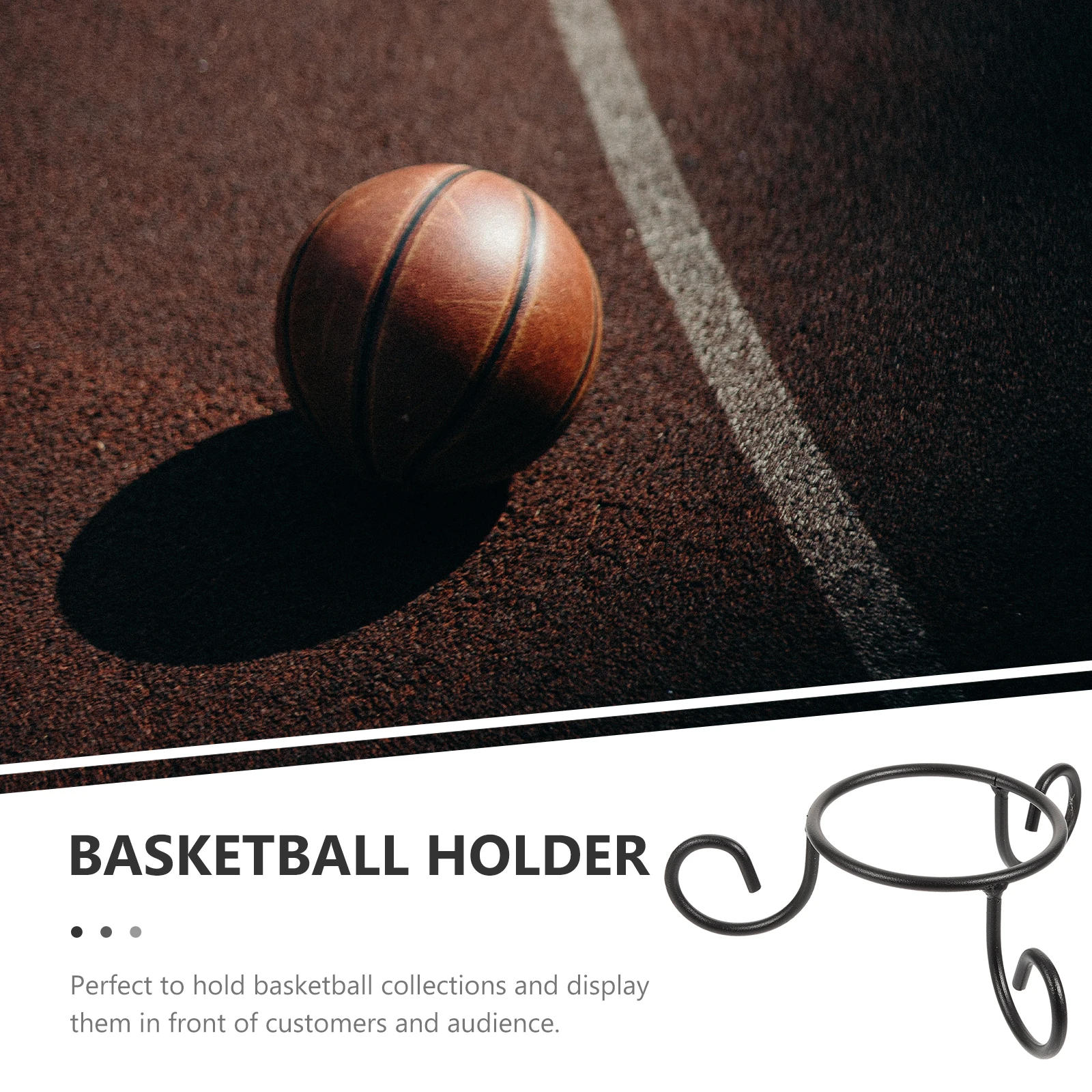 

2pcs Football Ball Holder Stainless Steel Soccer Stand Basketball Base for Display Storage Rack Durable Space Saving Balls