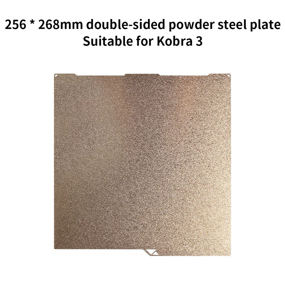 For Anycubic Kobra 3 3D Printer Build Plate 256x268mm Double-sided PEI Powder Steel Plate Accessory