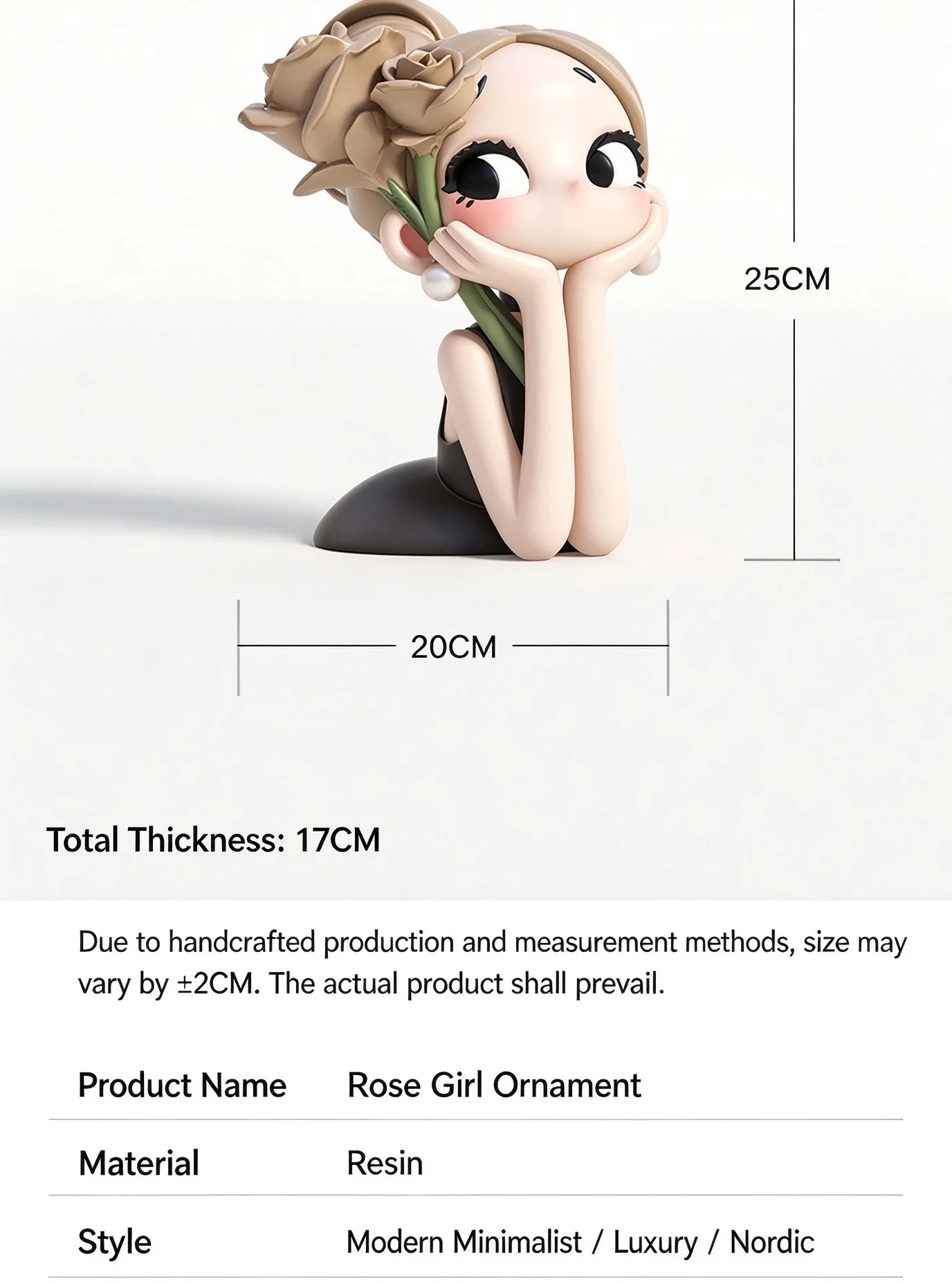 Cartoon Girl Desktop Ornaments, Soft Furnishings, Home Decorations, Fashionable and Personalized Crafts, Birthday Gifts for Couples - view 5