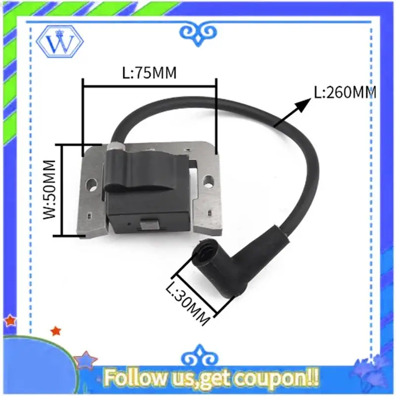 Bobina de ignição para cortador de grama M46K 2458445S 2458401S para Kohler CH18 CH20 CV17 CV18 CV23 SV720 SV730 Bobina de ignição