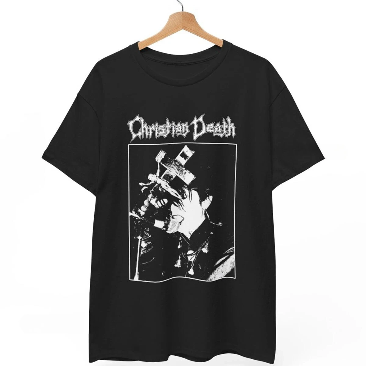 

Футболка Christian Death, винтажная рубашка в стиле панк-рок, футболка с готическим принтом, летняя повседневная футболка Y2K, женская одежда в стиле Харадзюку