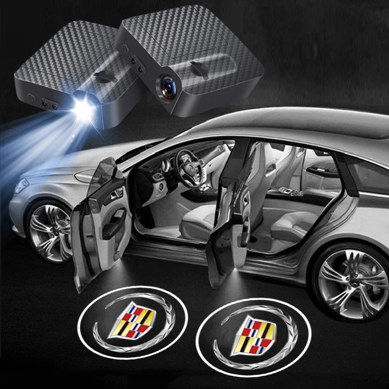 Luz de Projeção de Sombra de Boas-Vindas LED HD para Porta de Carro, Acessórios para Cadillac SRX ATS XTS CT4 CT5 CT6 XT4 XT5 XT6