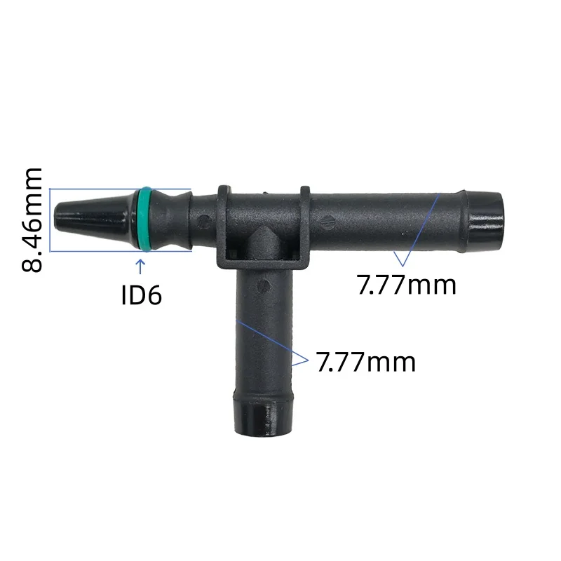 ID6 plastic tee connector 8mm fuel line quick connector T type with three way joint fittings high quality 2pcs a lot