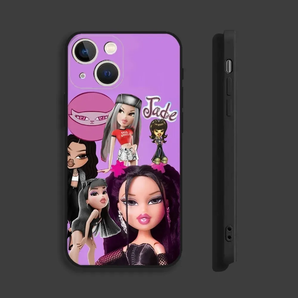 Bratz Doll Phone Case For IPhone 11 12 13 14 15 16 Pro Max 7 8 Plus Mini X XS XR SE TPU Yasmin Chloe Jade Sasha Cameron