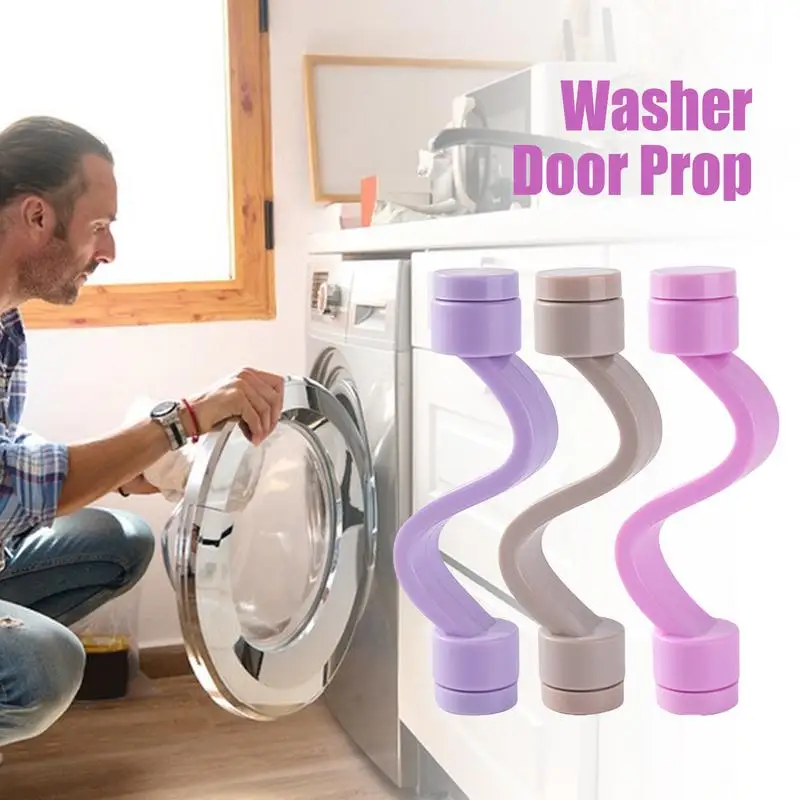 Washer Door Prop Magnetic Safety Dryer Door Stopper 3pcs Front Load Washer Door Prop for Keeping Washer Dry Door Open Prevent