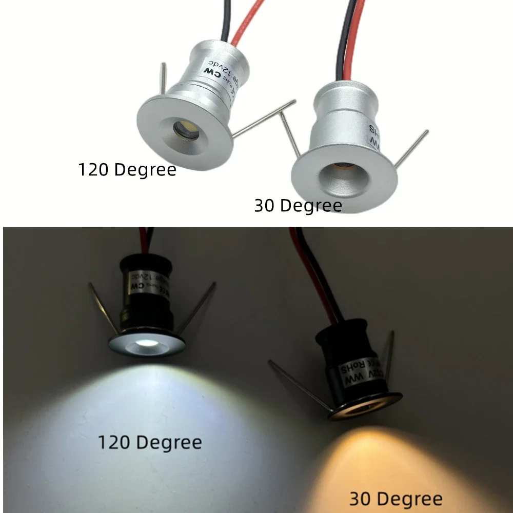 Mini Downlight LED 12V 15mm wpuszczane małe miejsce światło sufitowe kuchenne schody zewnętrzne IP65 1W reflektor z transformatorem 110-220V