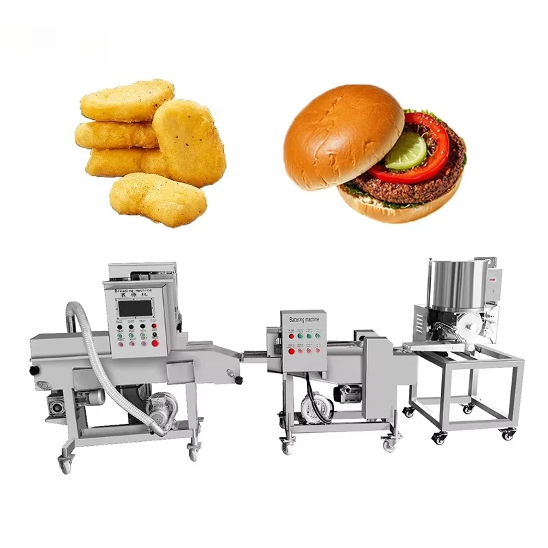 Multifunctional automatic meat patty steak production line machine chicken nugget burger machine meat patty core motor