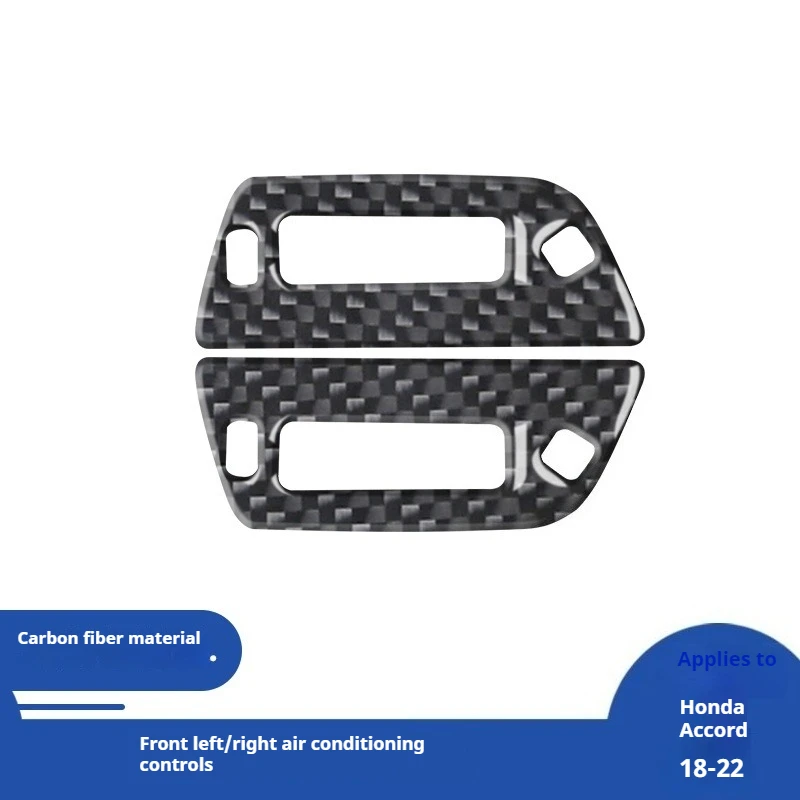 

For 18-21 Accord 10th Generation Car Interior Modification Carbon Fiber Front Left and Right Air Conditioning Trim Stickers