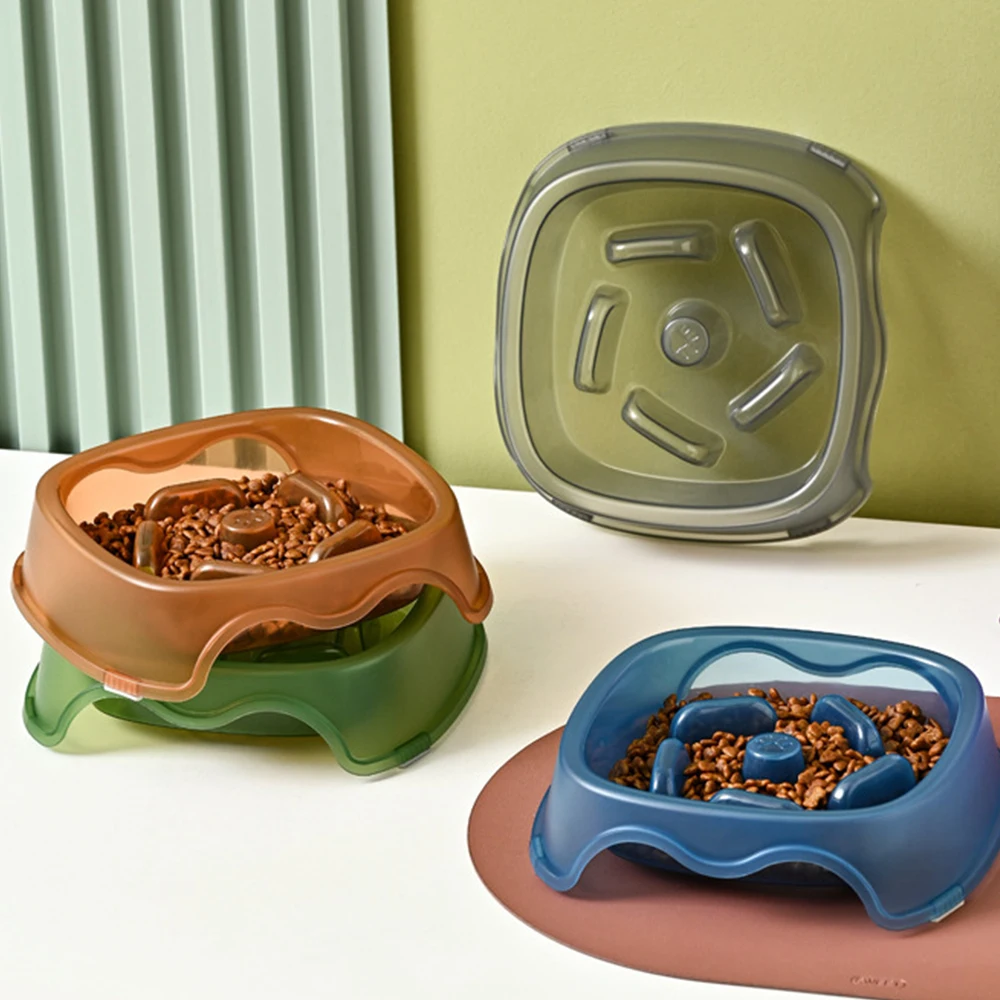 Slow Food Bowl for Dogs Choke-proof Slow Eating Pet Feeder Bowls Non-slip Puppy Cats Food Container Food Snack Pet Supplies