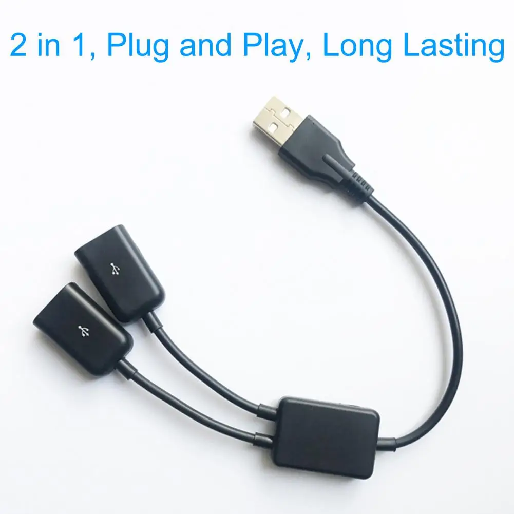 Prático Linha Anti-interferência Livre Driver USB Cabo de Extensão USB Extensor 1 Macho para 2 Hub USB Fêmea Cabo de Extensão