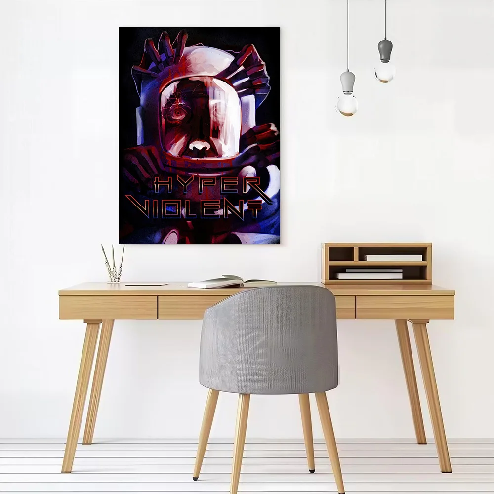 Hyper Violent Astronaut Printed Canvas Wall Art Customizable Paintings Poster Perfect Gift for Vintage Decor Living Room Bedroom