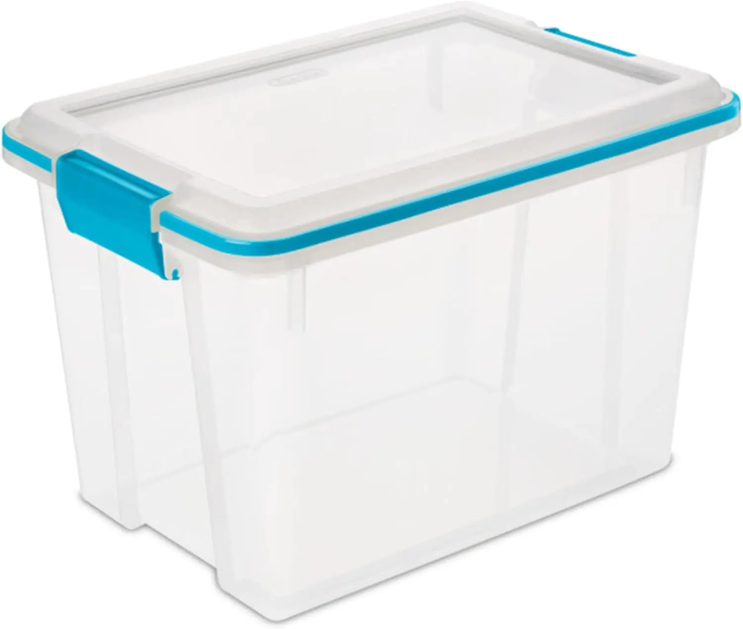 Gasket Box, Stackable Storage Bin with Latching Lid, 20 Quart, 12 Pack