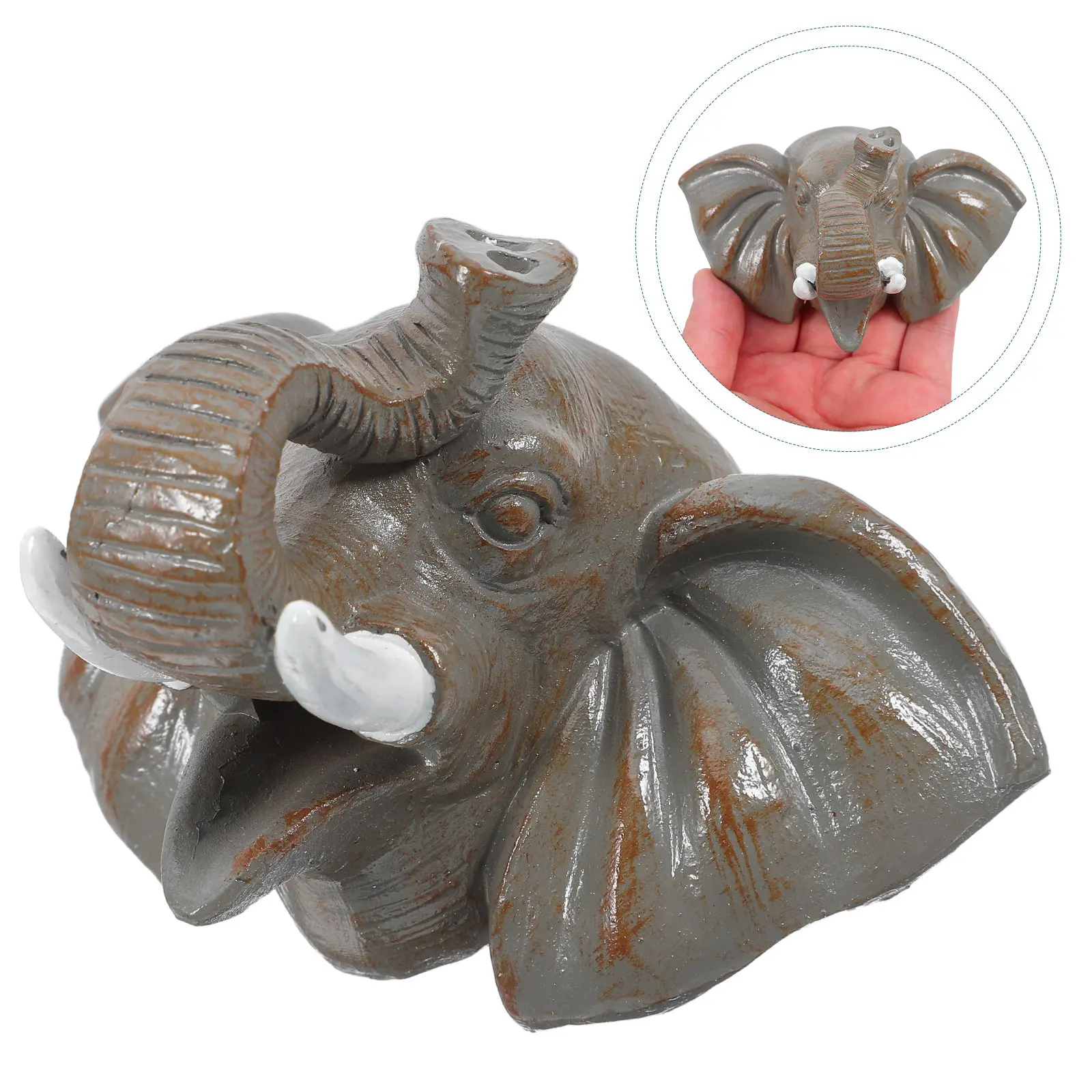 

Wall Mounted Elephant Head Fountain Spout Decorative Outdoor Water Nozzle Pool Pond Garden Nozzles Fountain Spray Heads