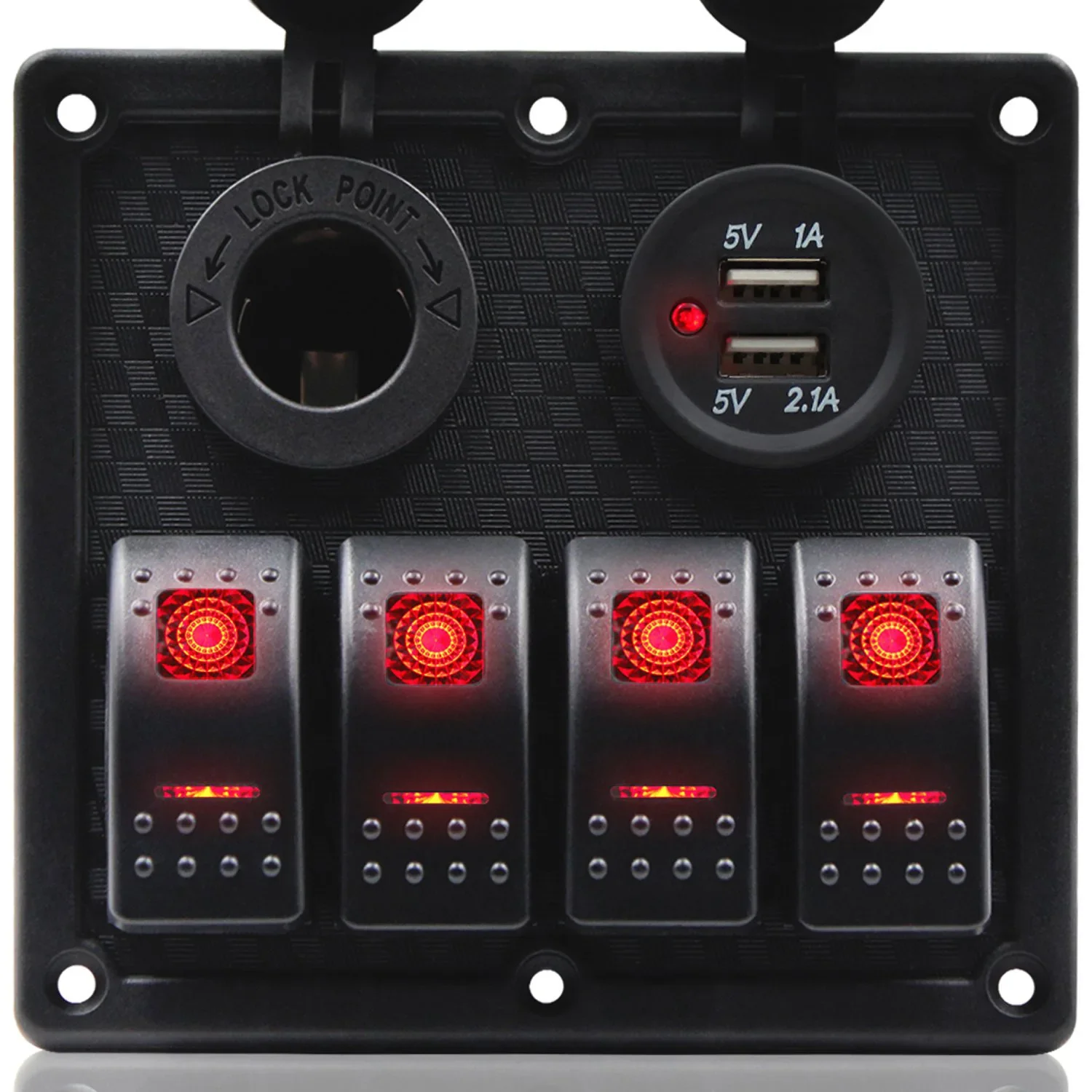 Vehicle and Vessel Type USB Charger Voltage Yacht Control Panel Switch Combination 4-position