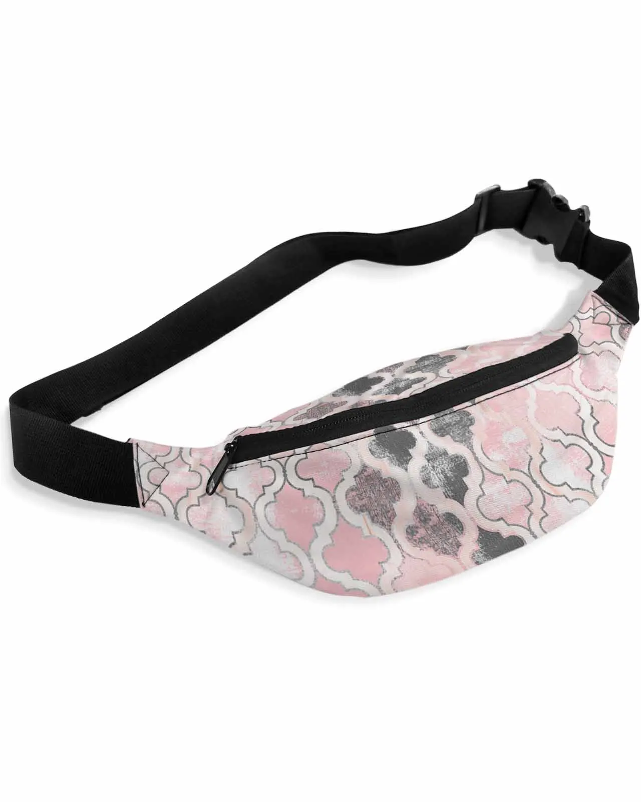 Painted Mottled Modern Morocco Pink Phone Belt Bag Wallet Pouch Waterproof Banana Hip Bags Waist Bag Fanny Pack for Women Men