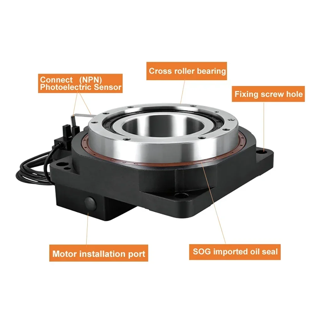 CNC Hollow Rotating Platform Circular Positioner Motorized Indexing Disc Angle Adjustment Table Replace DD Motor Cam Divider