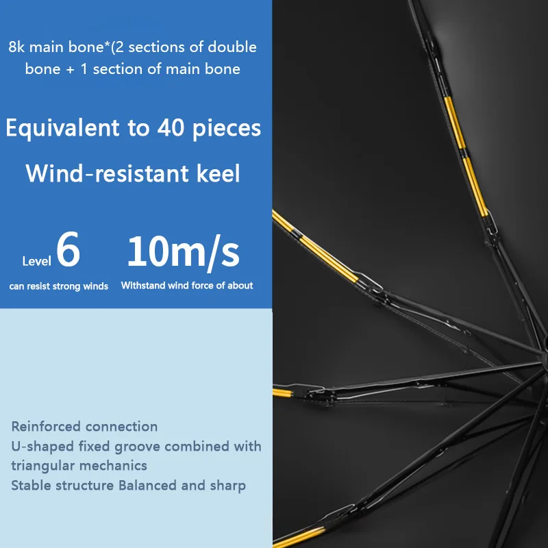 New Automatic Umbrella 24 Bone Solid Color Automatic Umbrella Light Collapsible Large Size Outdoor Sunshade Uv Protection