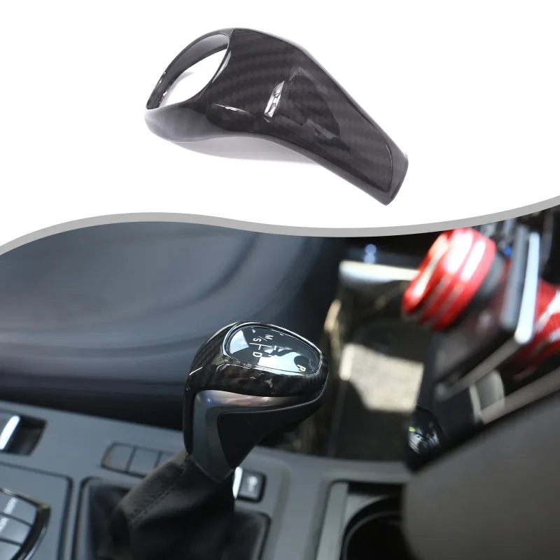 

For BMW 1 Series 2 Series X1 Center Console Gear Shift Knob Cover Gear Shift Knob Trim ABS Carbon Fiber Car Accessories