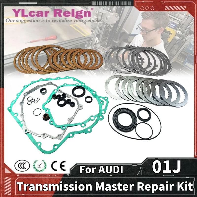 

01J O1J CVT Transmission Oil Seal Master Repair Kit Gasket Overhaul Rebuild Friction Steel Plates For Audi A4 A6 B7 C5