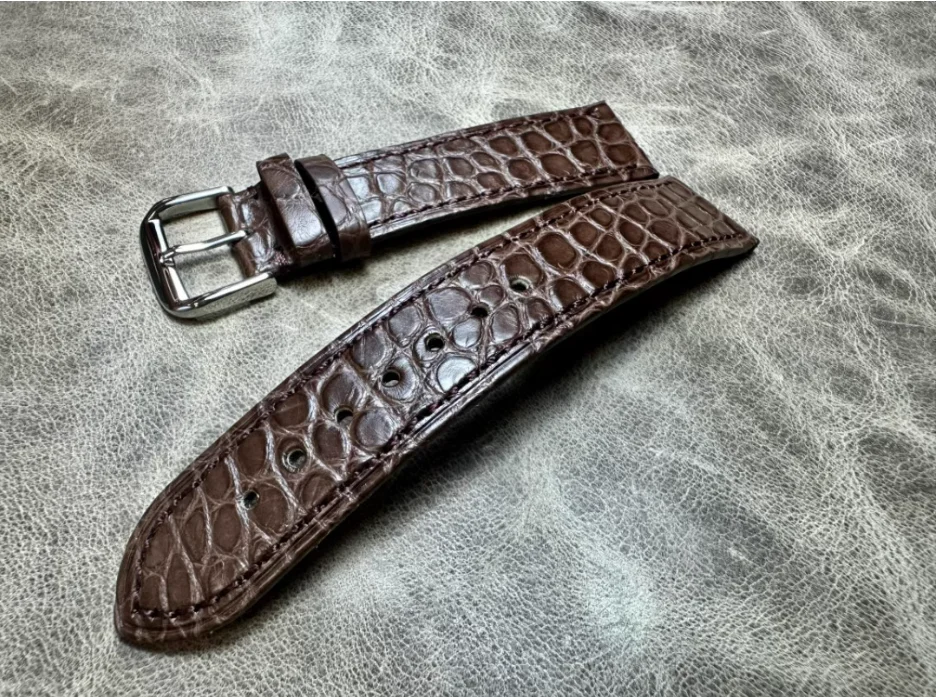 14 16 18 20 22mm Handmade Strap Crocodile Leather Replacement Watchbands Alligator Grain Genuine Product Watch Band Bracelet