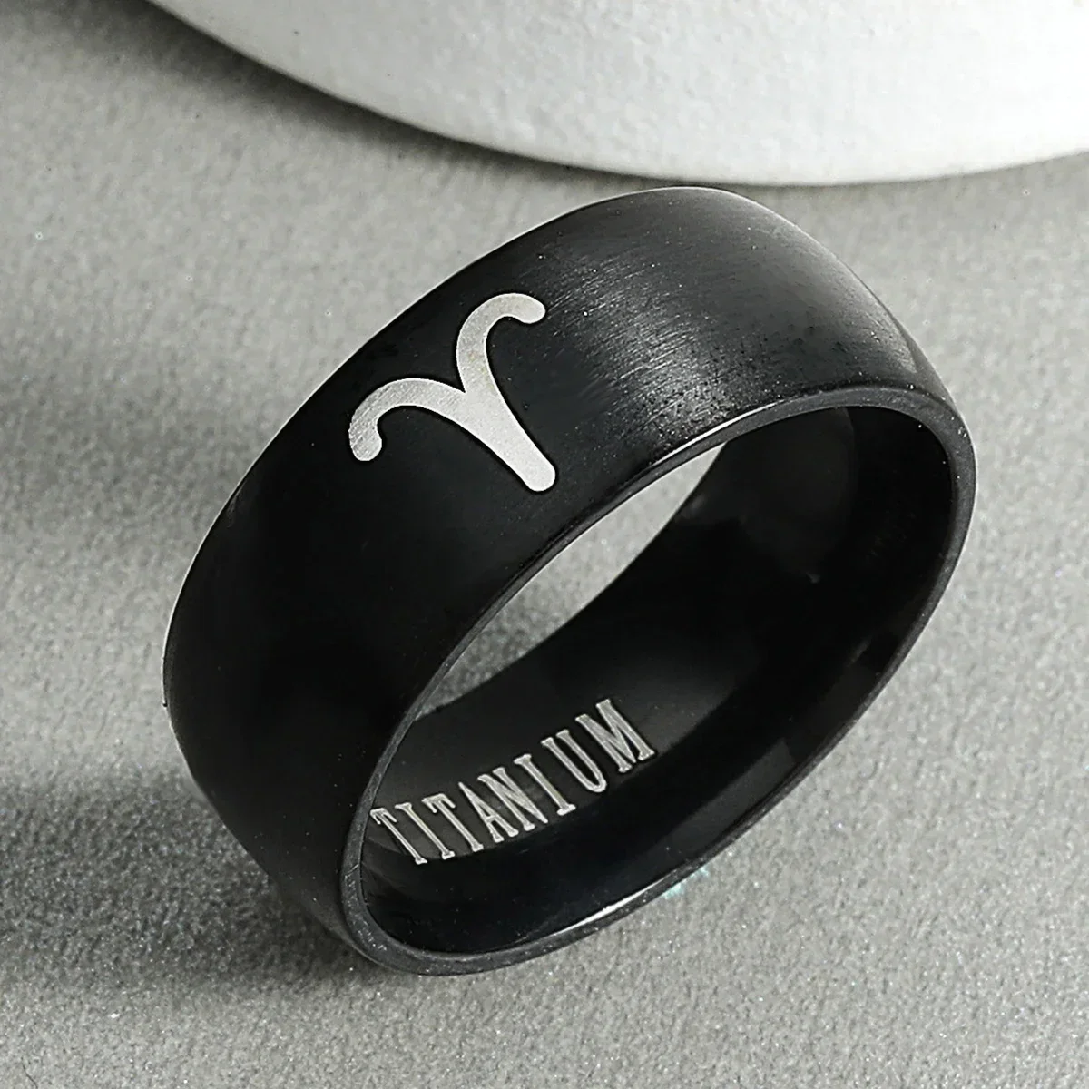 12 Zodiac Ring Aries Taurus Gemini Cancer Virgo Libra Scorpius Sagittarius Capricornus Wedding Stainless Steel Rings Jewelry