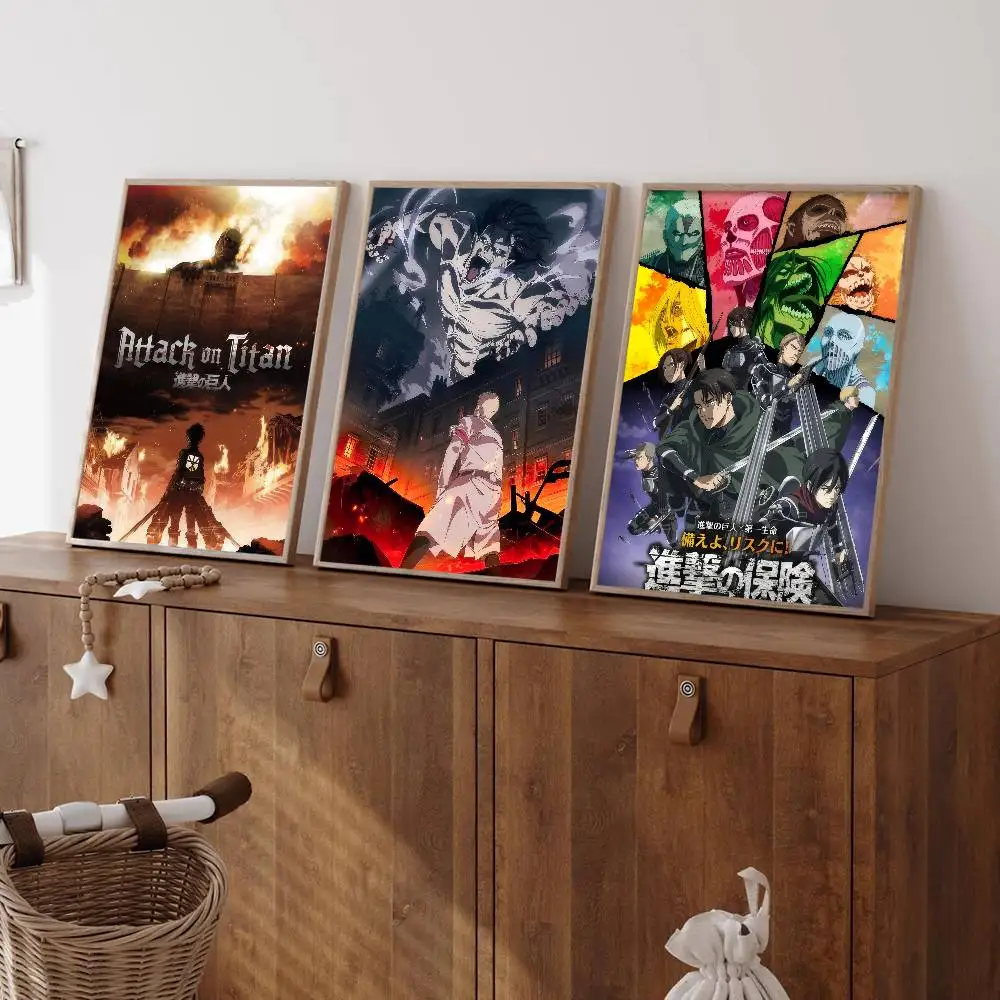 Anime A-Attack COOL On Titan   Classic Vintage Posters Whitepaper Prints Posters Artwork Kawaii Room Decor