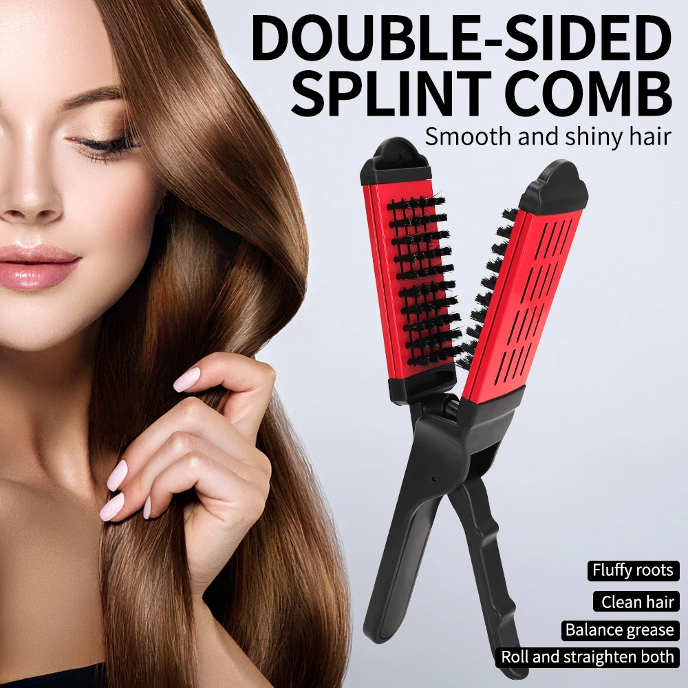 

2025 New Barershop Straightening Brush Professional Smooth Handle/Matte Handle Woman Splint Comb Home Diy Styling Tools Supplies