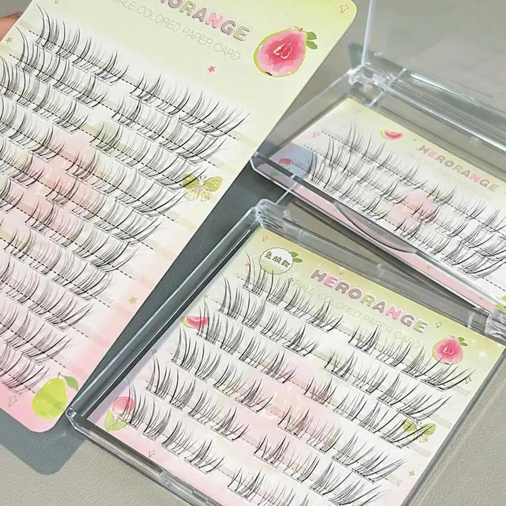 Nature Long Fox Eye False Eyelashes Segmented Lash Extension Eyelash Grafting Cluster Daily Use Makeup Supplies DIY Eyelash